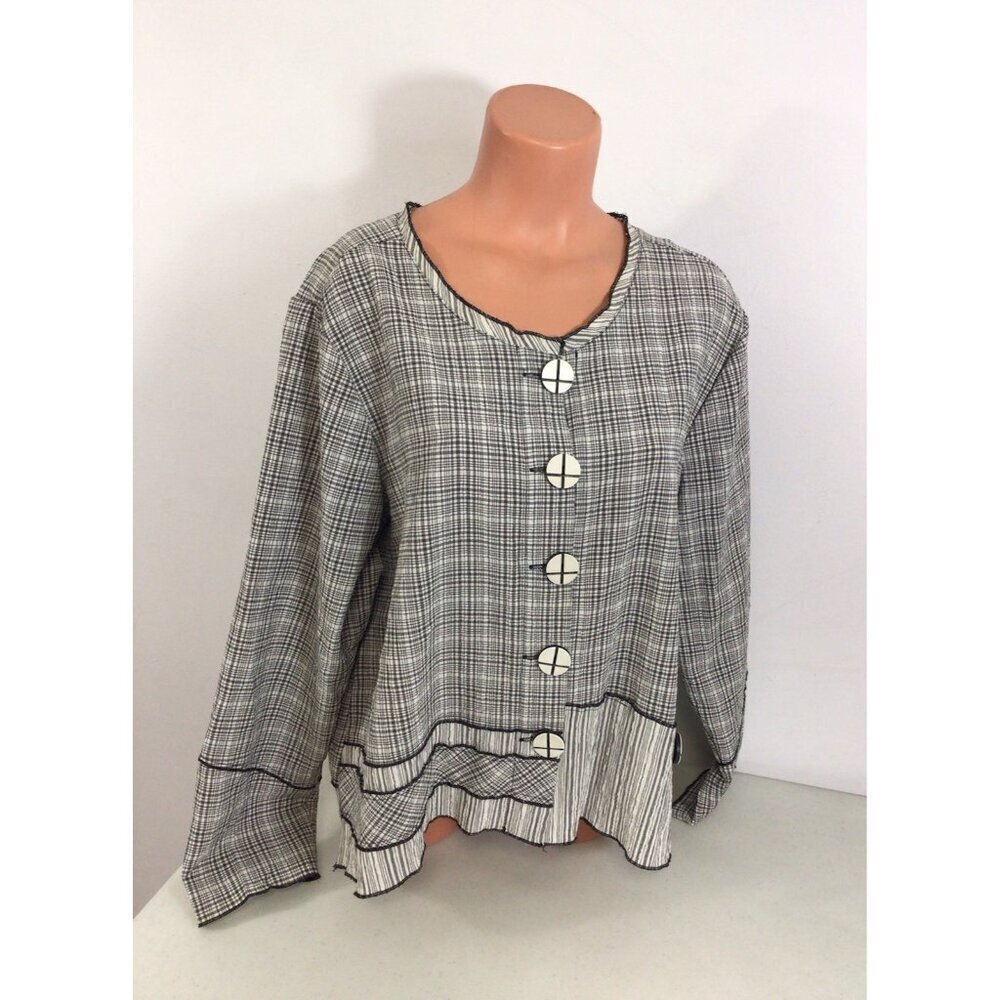 Habitat Blouse Shirt Button Front Womens XL